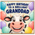 Grandad Birthday Card, Happy Birthday to a Brilliant Granddad Cow Balloon Design