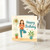 Yoga Birthday Card - Happy Birthday Have a Peaceful Day - Calm Illustration with Woman in Tree Pose and Houseplants - Mindfulness Card for Her, Friend or Yoga Lover