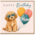 Mum Birthday Card, with Cute Mum and Balloons