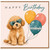 Granddaughter Birthday Card, Cute Granddaughter and Balloon Happy Birthday Card