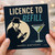 Funny Birthday Card - Licence to Refill Spy Design with Martini Glass and Olives - Retro Agent Theme - Happy Birthday Drinks Humour
