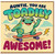 Auntie Card, You Are Totally Awesome Skateboarding Frog Greeting Card