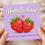 Cousin Birthday Card, Cute Strawberry Happy Birthday Card