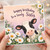 Sister Birthday Card, Cute Cow and Daisy Floral Design