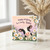 Sister Birthday Card, Cute Cow and Daisy Floral Design