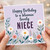 Niece Birthday Card, Happy Birthday to a Bloomin' Lovely Niece Floral Card