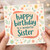 Sister Birthday Card, Happy Birthday to a Wonderful Sister Floral Card