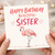 Sister Birthday Card, Beautiful Happy Birthday Flamingo Card
