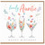 Auntie Birthday Card, Lovely Auntie Happy Birthday Floral Cocktail Glasses Card