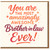 Brother-in-law Birthday Card - You Are the Most Amazingly Awesome Brother-in-law Ever - Hand-lettered Orange Typography with Stars