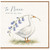 Niece Card, With All My Love Duck and Bluebell Watercolour Card