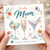 Mum Birthday Card, Lovely Mum Happy Birthday Floral Cocktail Glass Card
