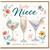 Niece Happy Birthday Card, Lovely Floral Cocktail Glass Birthday Card