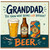 Granddad Birthday Card, Funny Beer Pun Birthday Card for Grandad