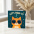 Let's Paw-ty Cat Birthday Card - Funny Ginger Cat with Party Hat and 'Happy Birthday' Sunglasses, Confetti Party Design