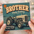 Brother Happy Birthday Card, Vintage Tractor Birthday Card