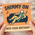 Funny Birthday Card - Shimmy On Into Your Birthday - Retro Sofa Dancer with Music Notes Illustration for Friends, Family or Colleagues