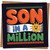Son in a Million Birthday Card for Son - Fun Bold Typography, 145mm x 145mm Square, Includes Kraft Envelope