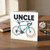 Uncle Birthday Card, Hope Your Day Is Wheely Spoketacular Bicycle Card