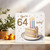 64th Birthday Card - You're 64 Today Cake and Candles Design - Square Greeting Card 145mm x 145mm, Includes Kraft Envelope