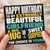 Girlfriend Birthday Card, To My Extremely Beautiful Girlfriend Funny Birthday Card
