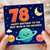 78th Birthday Card for Mum, Happy Birthday to the Best Mum in the Universe Space Birthday Card