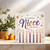 Wonderful Niece Birthday Card - Colourful Candles and Stars - 145mm x 145mm - Happy Birthday Card for Niece, Includes Kraft Envelope