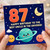 87th Birthday Card for Uncle, Happy Birthday to the Best Uncle in the Universe Space Themed Card