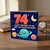 74th Birthday Card for Dad, Happy Birthday to the Best Dad in the Universe Space Theme Card