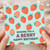 Funny Birthday Card - Strawberry Pattern Pun - Wishing You A Berry Happy Birthday