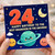 24th Birthday Card for Grandson, Cute Space Themed Happy Birthday Card