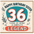 36th Birthday Card for Sister, Happy Birthday Sister, 36 Years of Being a Complete Legend