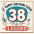 Sister 38th Birthday Card, Happy Birthday Sister 38 Years of Being a Complete Legend