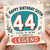 44th Birthday Card for Sister, Happy Birthday Sister 44 Years of Being a Complete Legend Card
