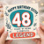 Sister 48th Birthday Card, Happy Birthday Legend Card