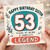 53rd Birthday Sister Card, Happy Birthday Sister 53 Years of Being a Complete Legend Card