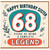 Sister 68th Birthday Card, Happy Birthday Sister 68 Years of Being a Complete Legend Card