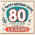 80th Birthday Sister Card, Years of Being a Complete Legend Birthday Card