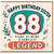 Sister 88th Birthday Card, Happy Birthday Sister, 88 Years of Being a Complete Legend