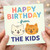 Happy Birthday from the Kids Card - Cute Cats Design, Colourful Lettering - Children's Birthday Card from the Kids to Mum, Dad or Any Grown-Up