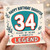 34th Birthday Card for Daughter, Happy Birthday Daughter 34 Years of Being a Complete Legend Card