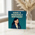 Have a Heavenly Birthday Card - Cute Illustration of Woman in Blazer on Teal Background, Bold Cream Lettering