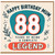 Mum 88th Birthday Card, Happy Birthday Mum, Years of Being a Complete Legend