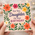 Daughter Birthday Card - For You, Daughter On Your Birthday - Floral Wreath, Colourful Flowers, Heartfelt Greeting