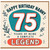 Nanny 75th Birthday Card, Happy Birthday Nanny Complete Legend Card