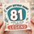 Nanny 81st Birthday Card, Happy Birthday Nanny 81 Years of Being a Complete Legend