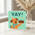 Cute Puppy 'YAY!' Birthday Card - Dog with Party Hat and Cake - Fun Kids Birthday Greeting for Dog Lovers, Boys or Girls