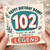 Nanny 102nd Birthday Card, Happy Birthday Nanny, Years of Being a Complete Legend Card