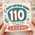 Nanny 110th Birthday Card, Happy Birthday Nanny, Years of Being a Complete Legend