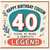 40th Birthday Cousin Card, Happy Birthday Cousin 40 Years of Being a Complete Legend Card